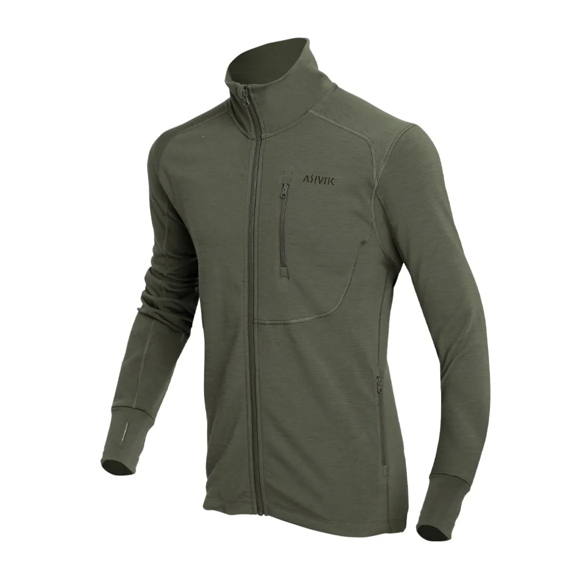 Asivik Adventure Mid Wool fleece, herre (Khaki)