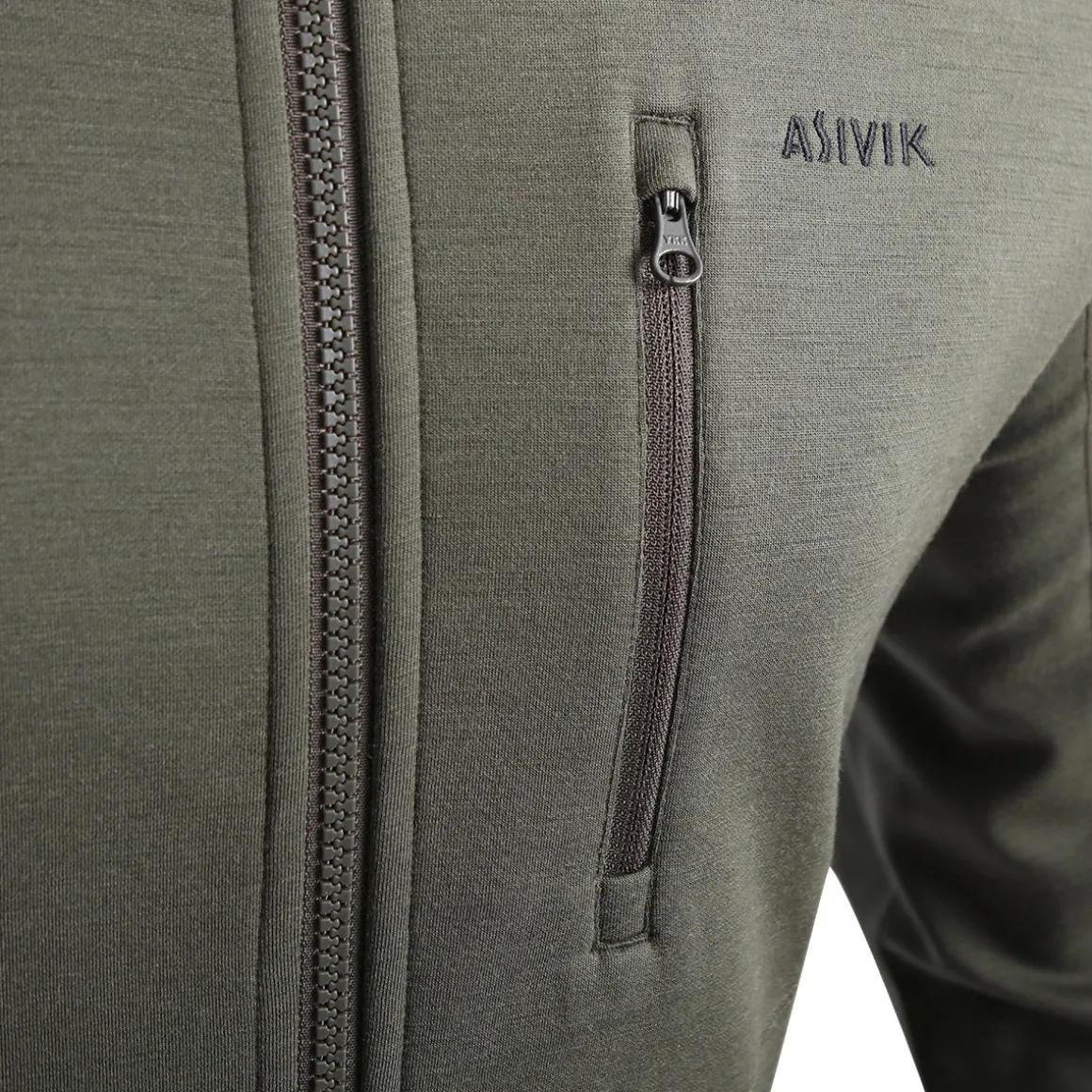 Asivik Adventure Mid Wool fleece, herre (Khaki)