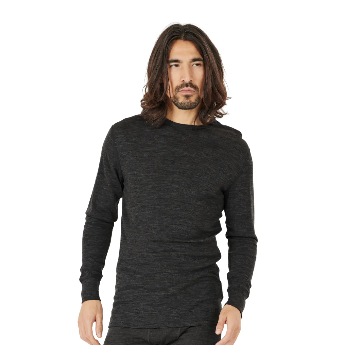 Asivik Hike Wool Blend Uldundertrøje, herre (Black)