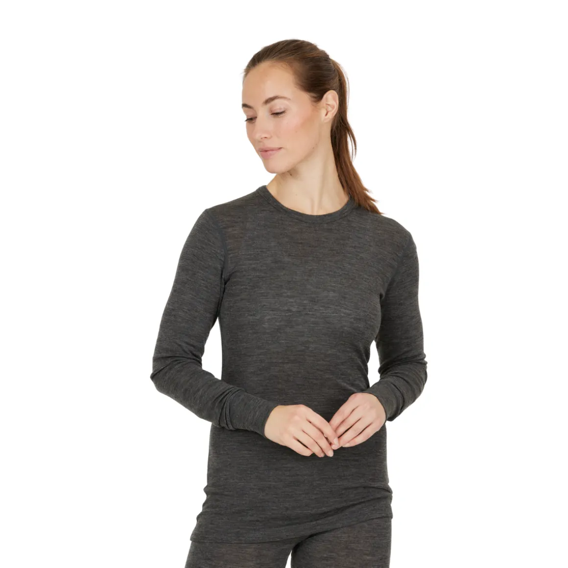 Asivik Hike Wool Blend Uldundertrøje, dame (Black)