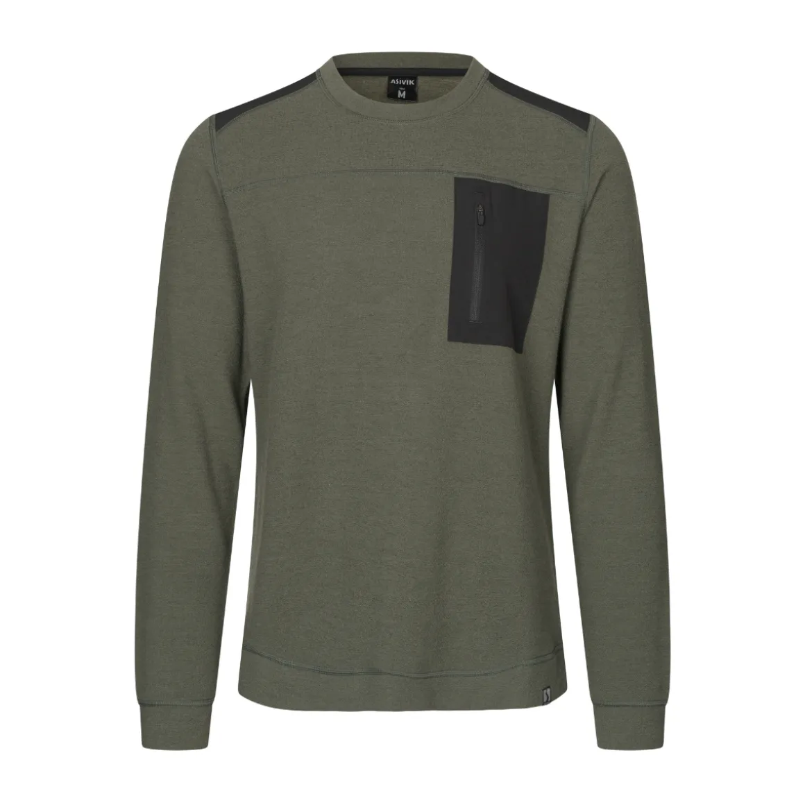 Asivik Rold Wool Crew uldtrøje, herre (Pine Green)