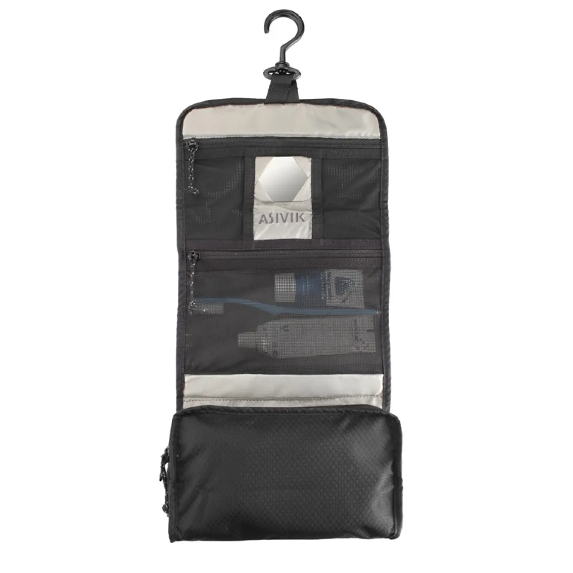 Asivik Wash Bag Roll toilettaske (Black)