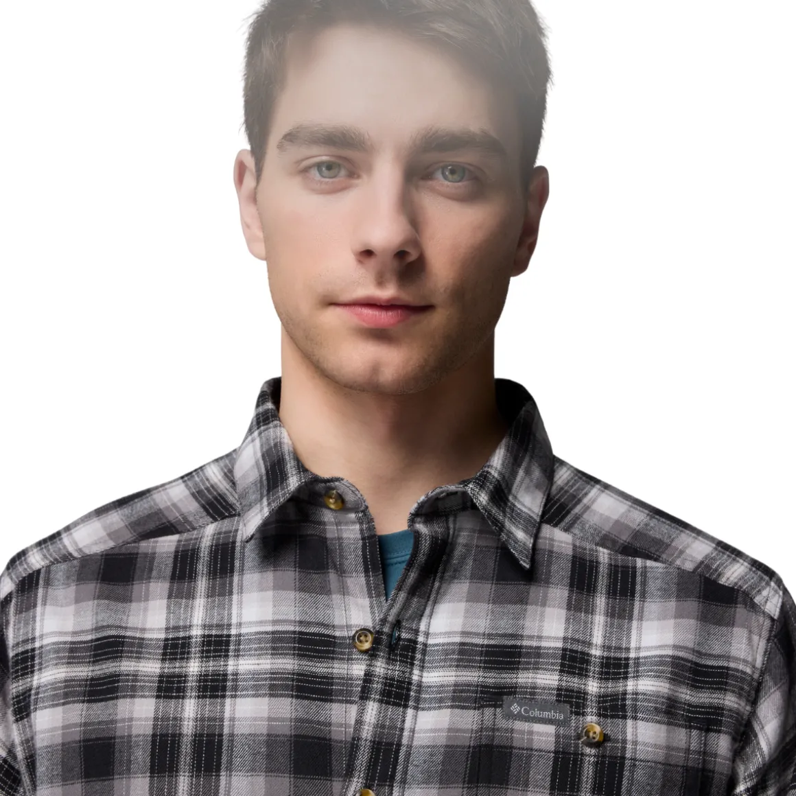 Columbia Cornell Woods Flannel LS, herre (BlackTartan)