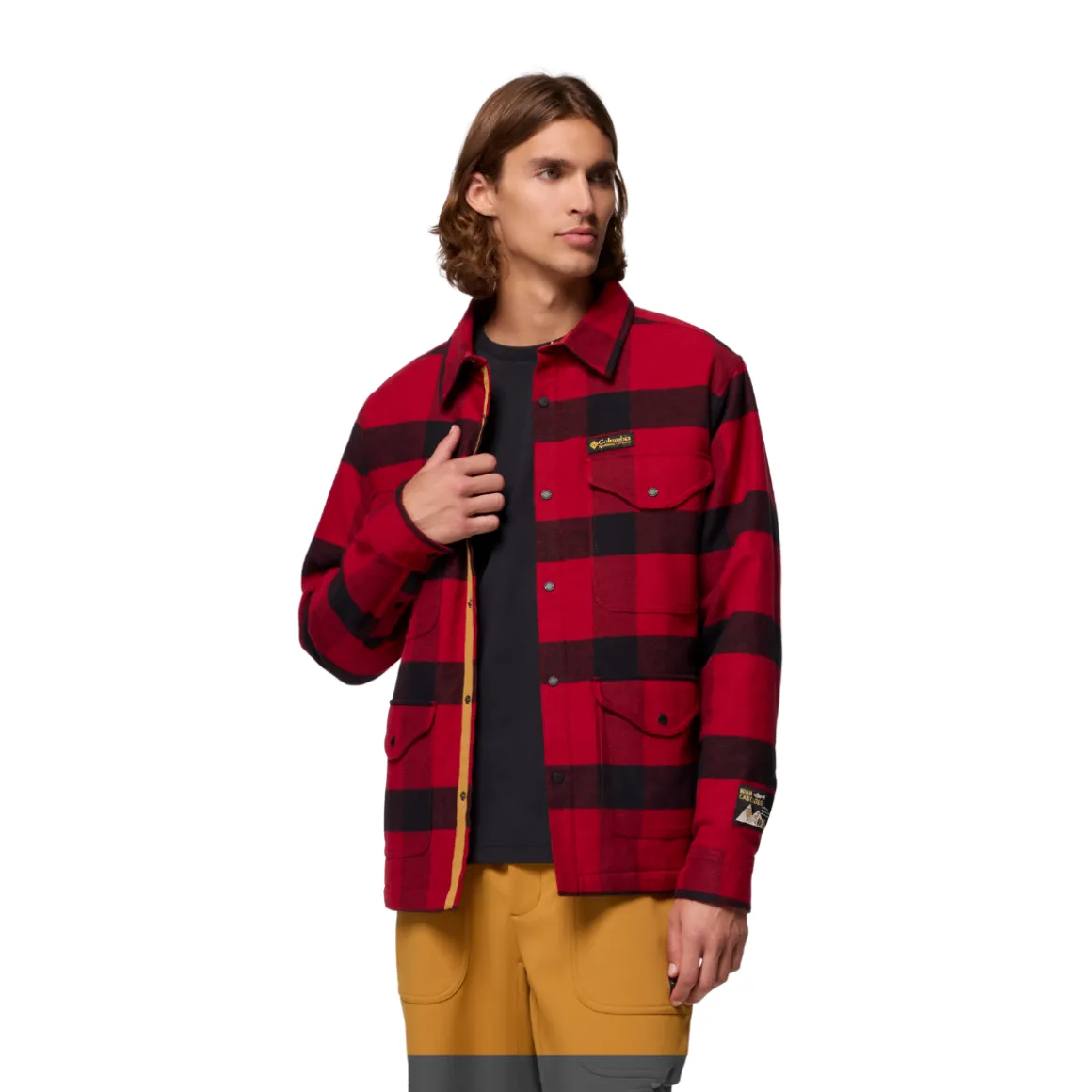 Columbia High Cascades Shirt Jacket, herre (Red Dahlia)
