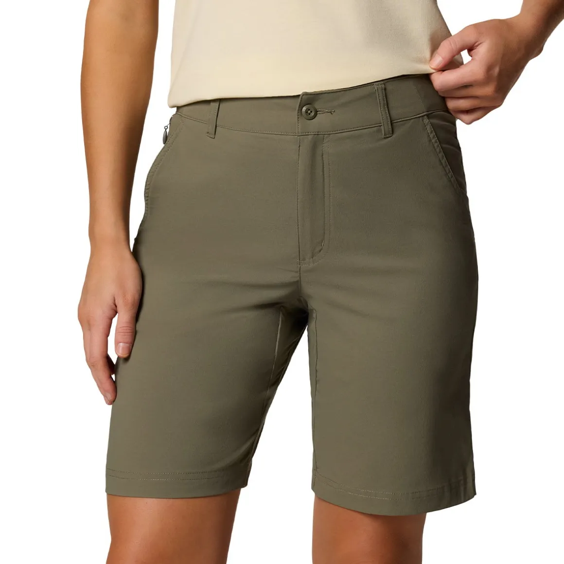 Columbia Leslie Falls II Long Shorts, dame (Stone Green)