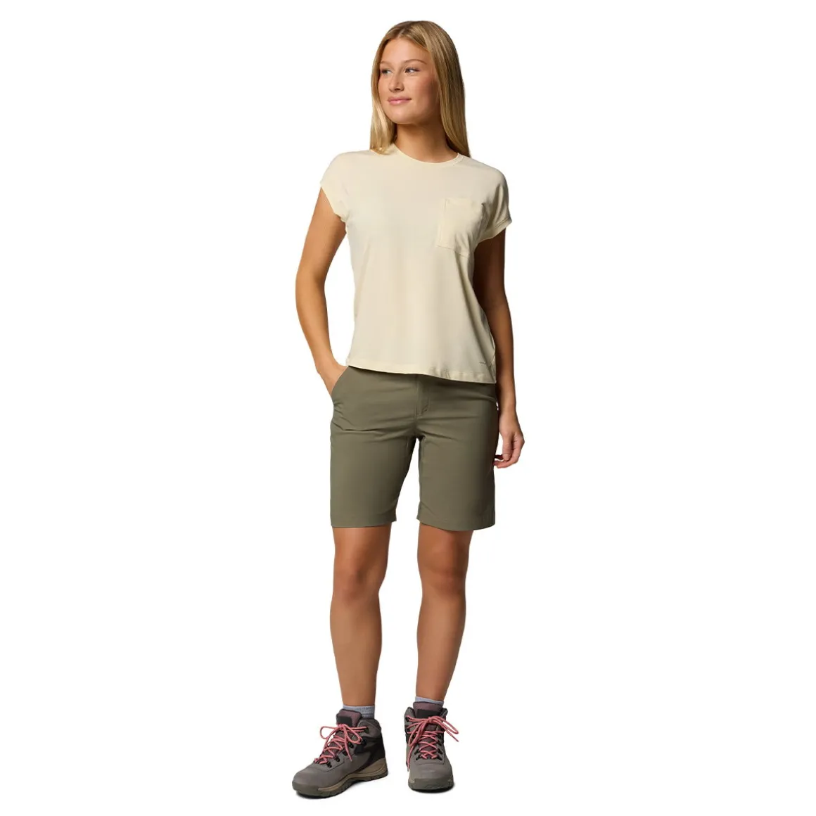 Columbia Leslie Falls II Long Shorts, dame (Stone Green)