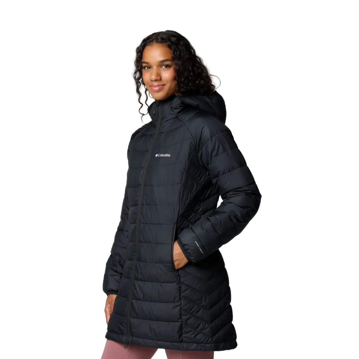 Columbia Powder Lite II Mid Vinterjakke, dame (Black)