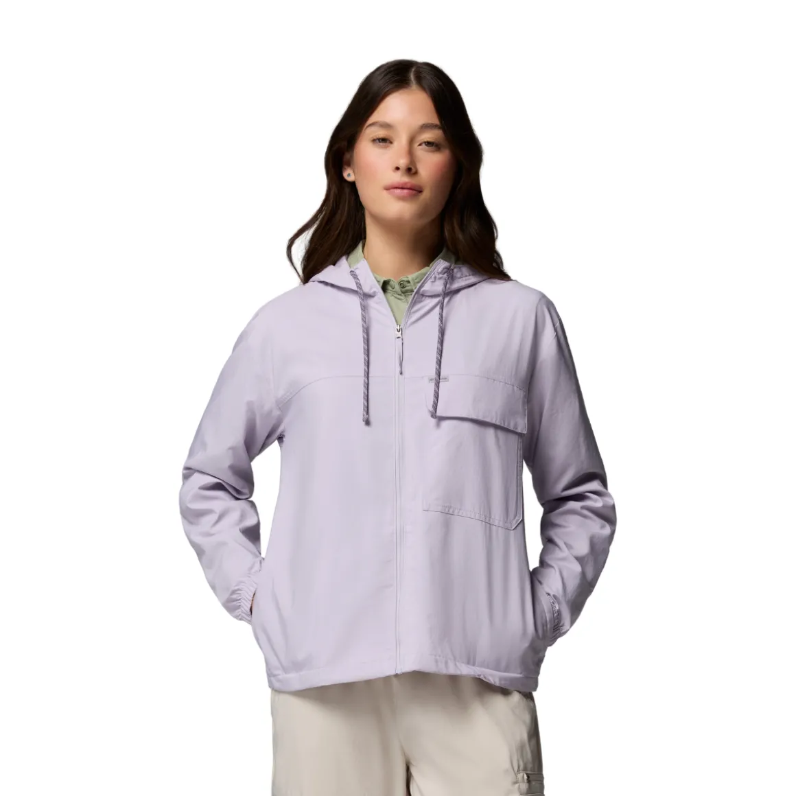 Columbia Skien Valley Hooded LS Sommer- og myggejakke, dame (Lavender)