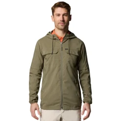 Columbia Skien Valley Hooded LS Sommer- og myggejakke, herre (Stone Green)