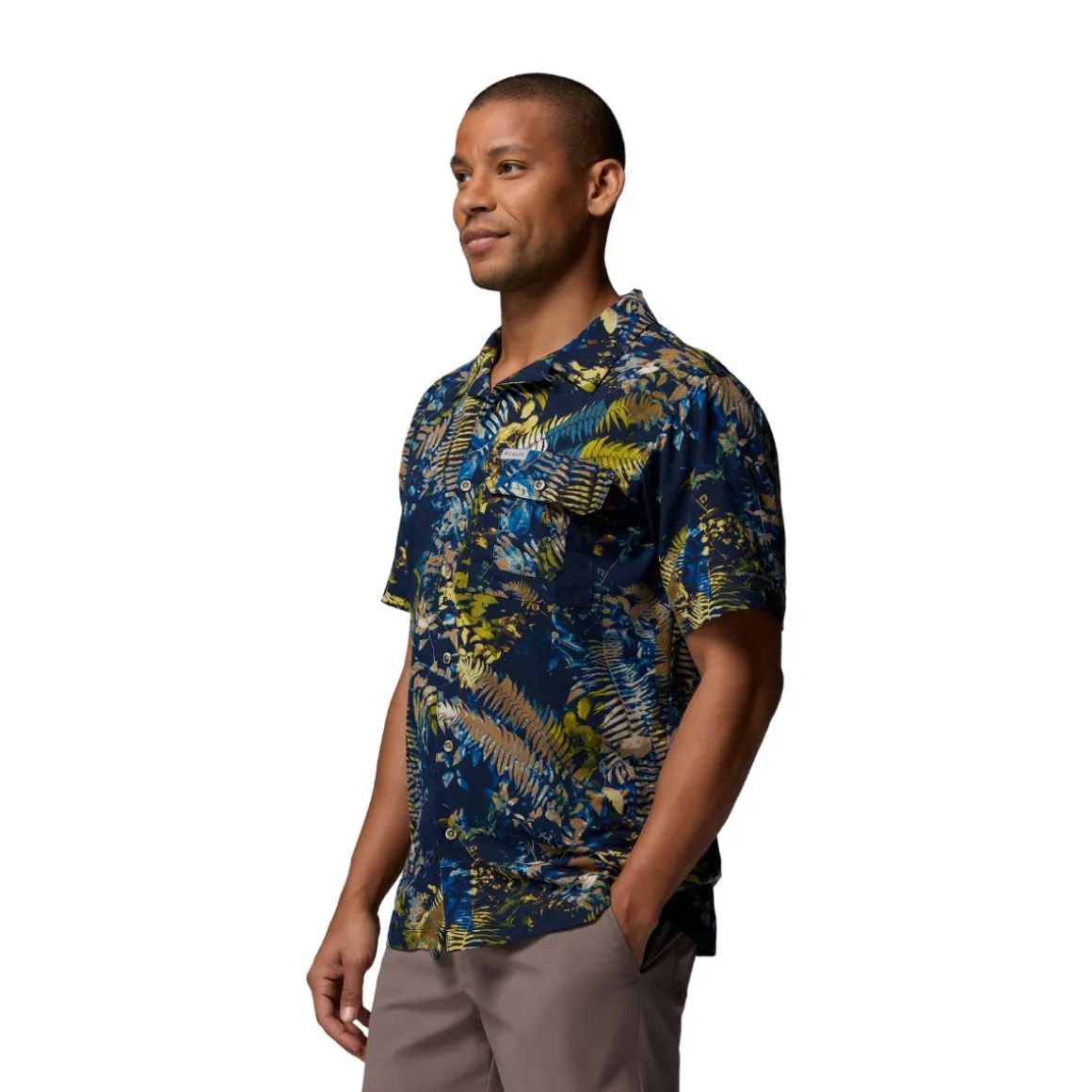 Columbia Tech Trail Utility Printed Shirt, herre (Mountain Blue)