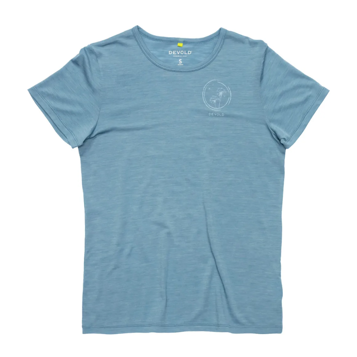 Devold Active Merino 130 Spring T-shirt, dame (Skyblue)