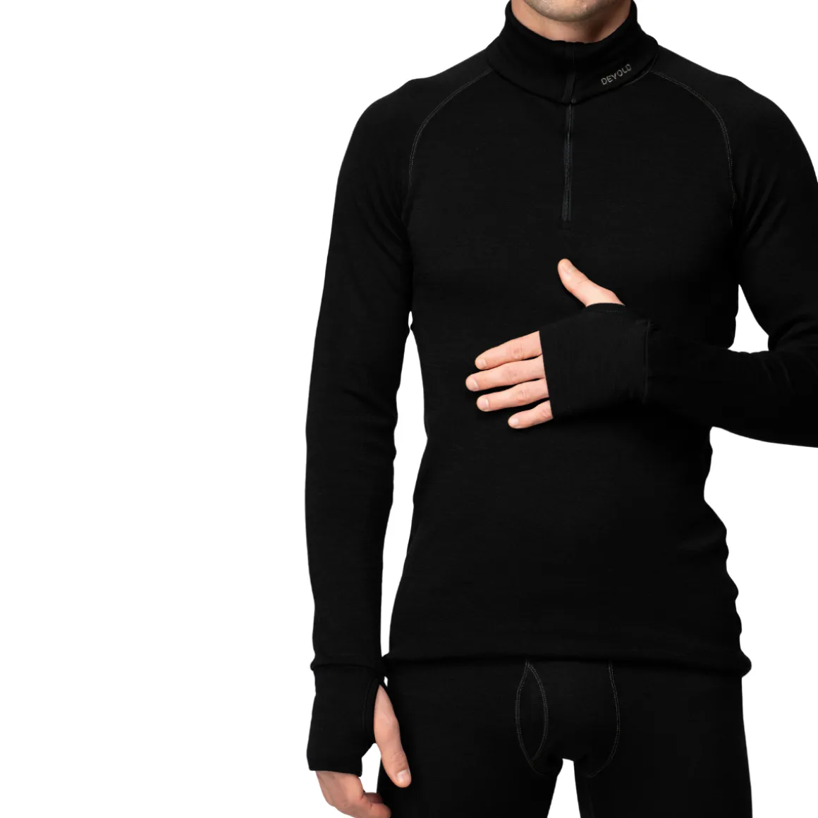 Devold Expedition Merino 235 Zip Neck trøje, herre (Black)