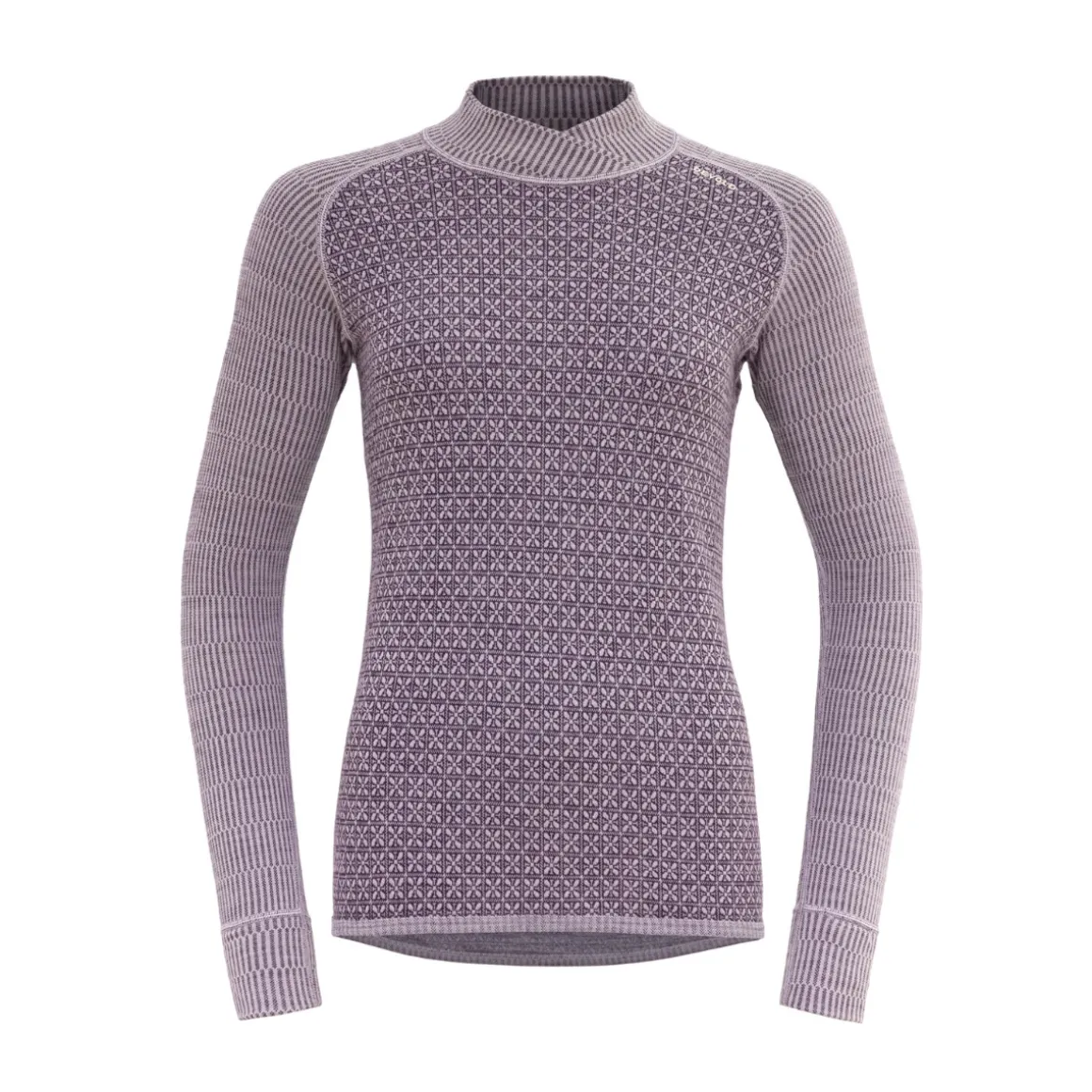 Devold Kvitegga Cross Neck, dame (Orchid)