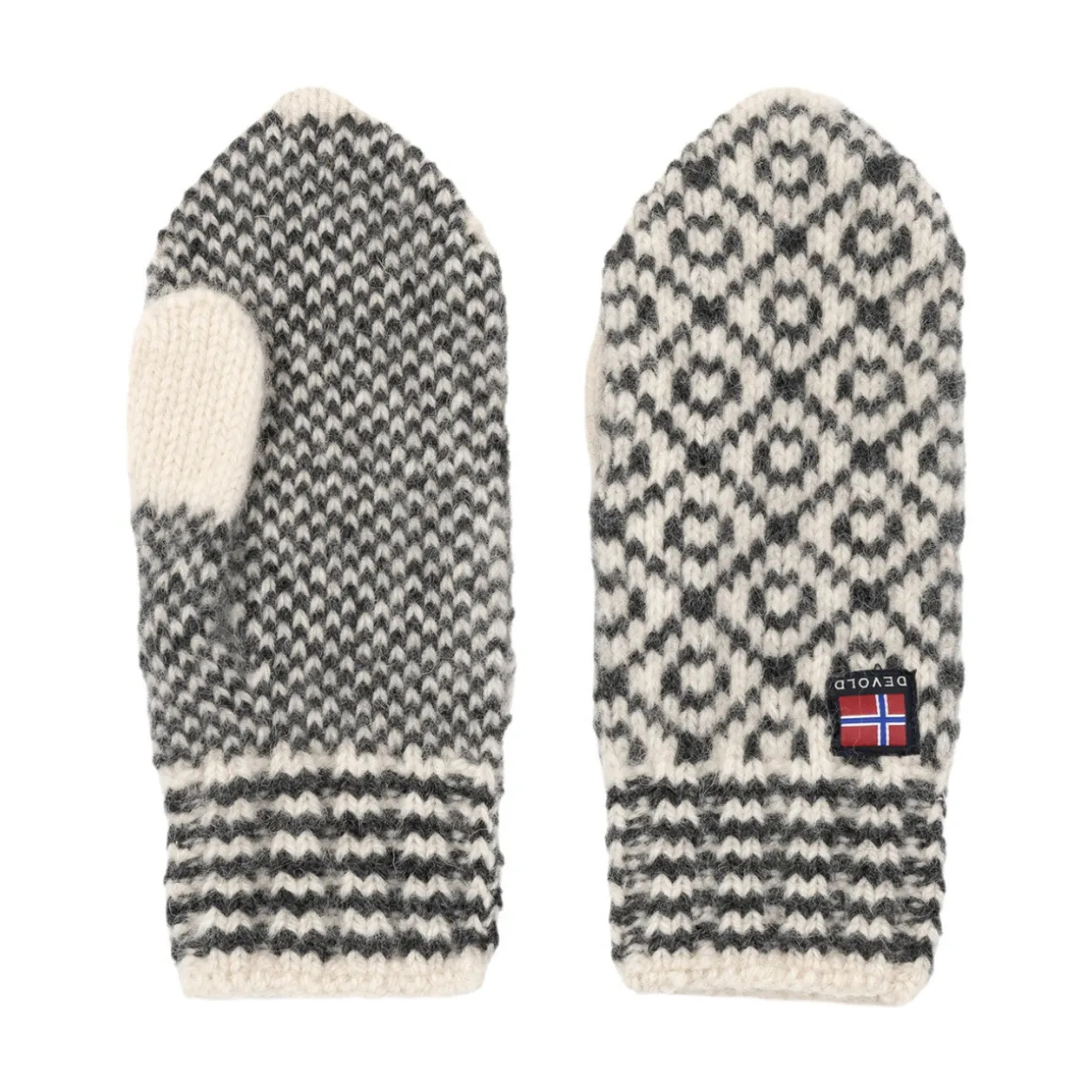 Devold Svalbard Wool Mitten (Offwhite / Anthracite)