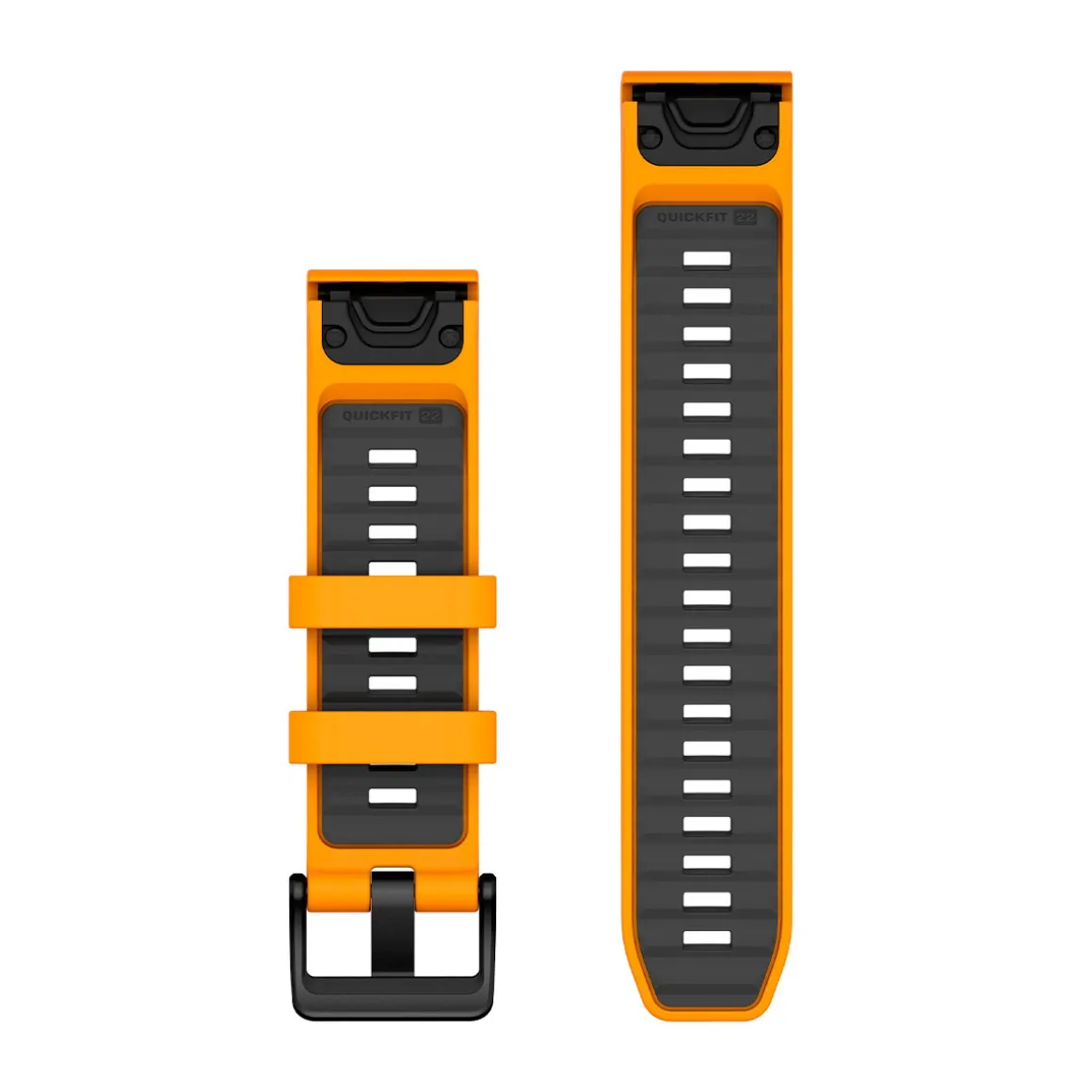 Garmin QuickFit 22mm silikone urrem (Spark Orange / Graphite)