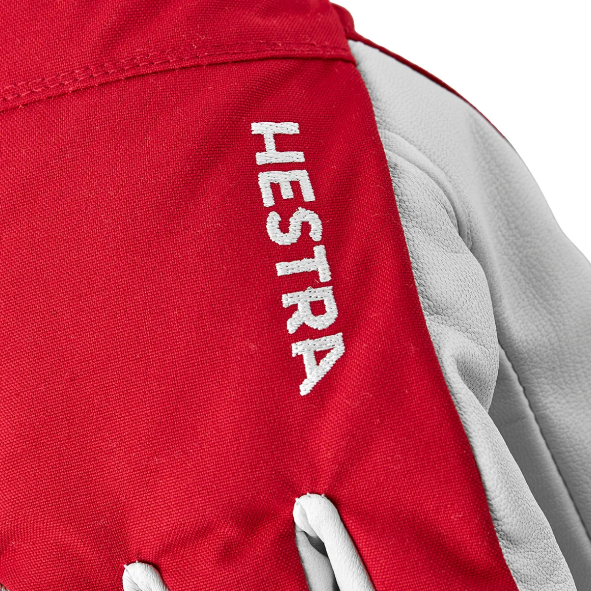 Hestra Army Leather Heli Ski 5-finger skihandsker (Red)