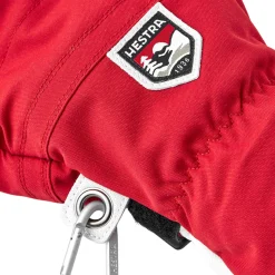 Hestra Army Leather Heli Ski 3-finger skihandske (Red)