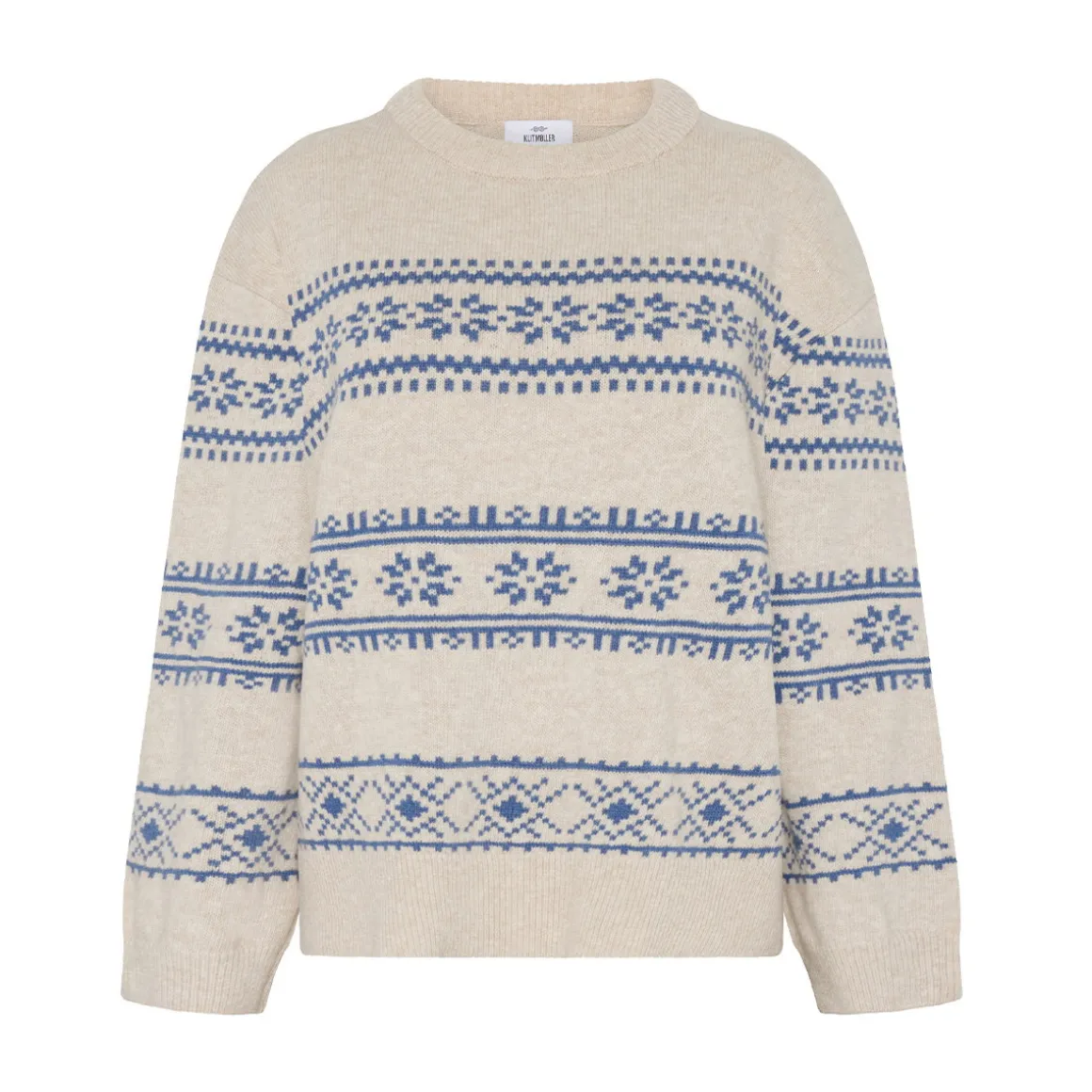 Klitmøller Collective Jette Knit striktrøje, dame (Pastel Sand Ocean)
