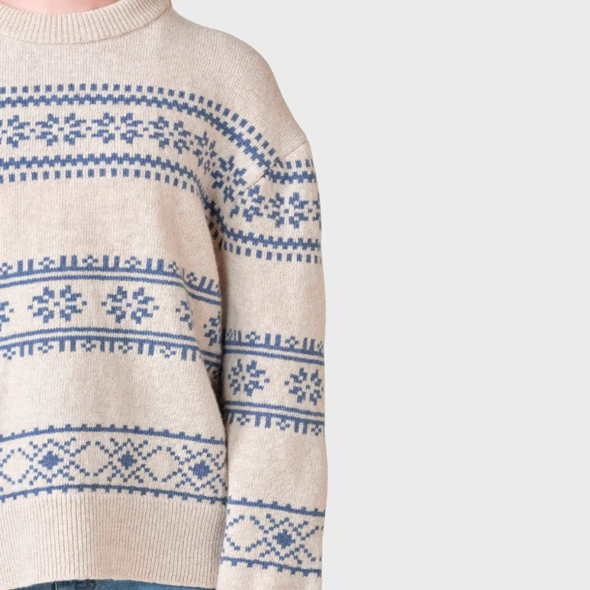 Klitmøller Collective Jette Knit striktrøje, dame (Pastel Sand Ocean)