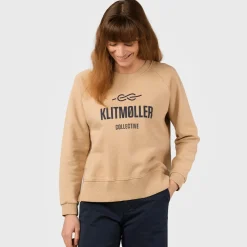 Klitmøller Collective Maja Logo Crew, dame (Sand)