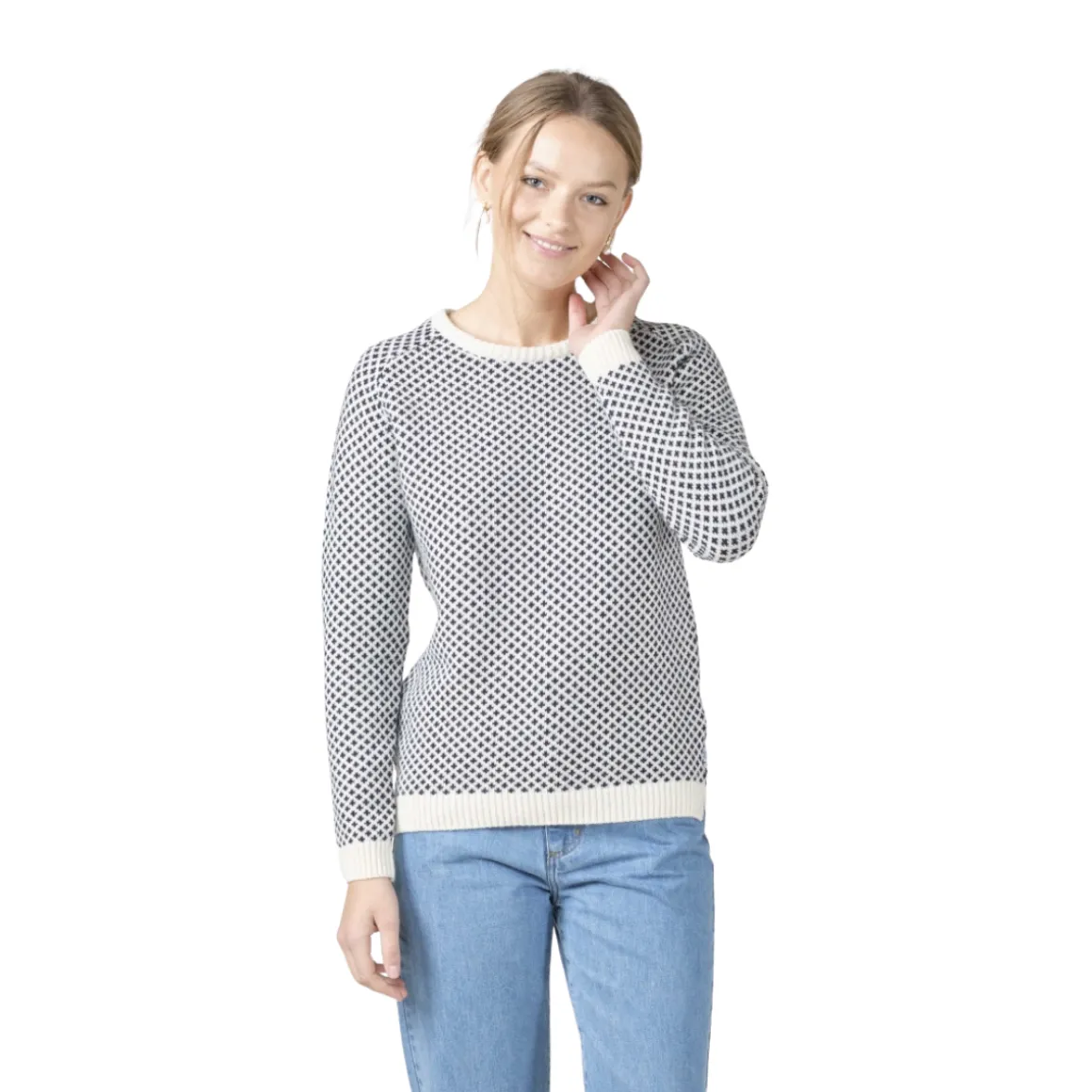 Klitmøller Elaine Knit Sweater, dame (Cream Navy)