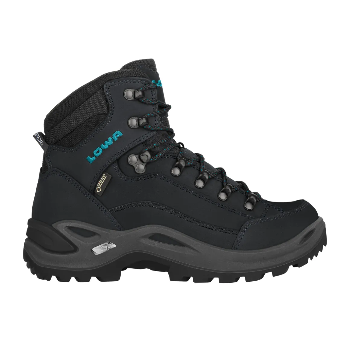 Lowa Renegade Evo Mid Wide GTX vandrestøvle, dame (Asphalt Turqoise)
