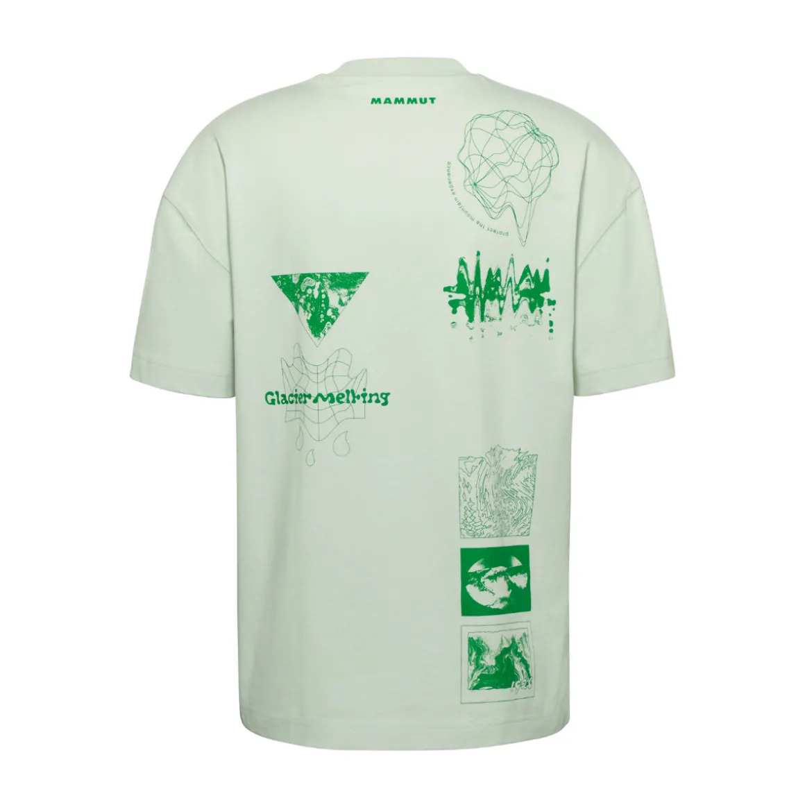 Mammut Base Relaxed T-Shirt Glacier, herre (Silver Sage)