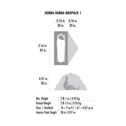 MSR Hubba Hubba Bikepack 1 telt, 1 person