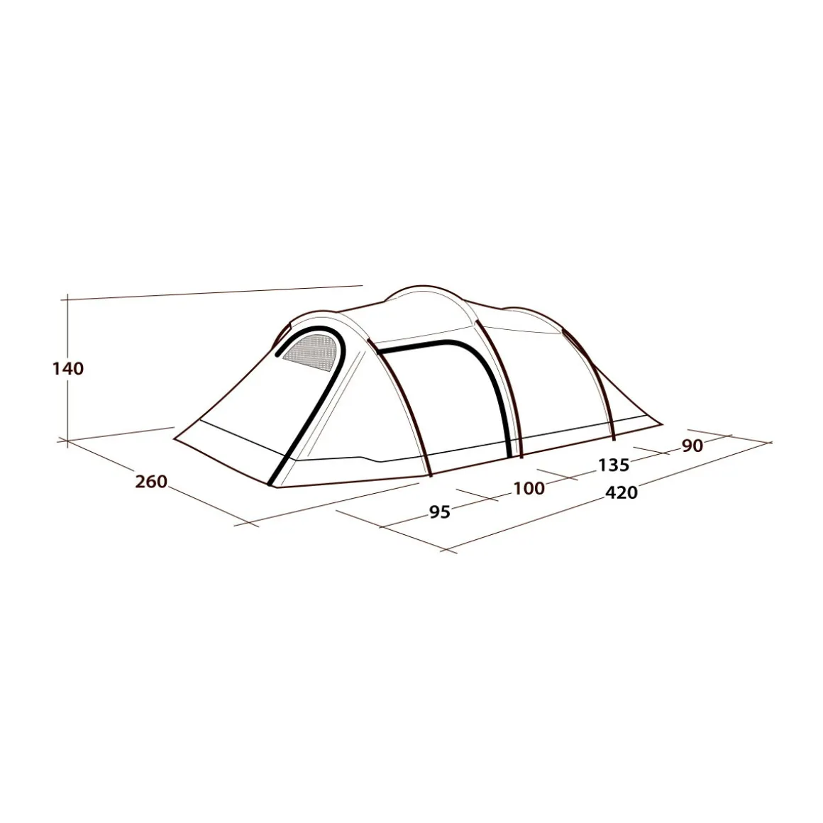 Outwell Earth 4 campingtelt, 4 personer