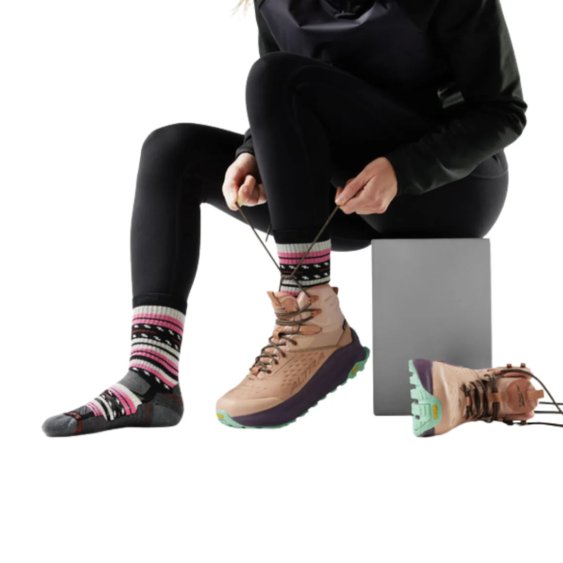 Smartwool Hike Light Cushion Margarita Crew vandresokker, dame (Black)