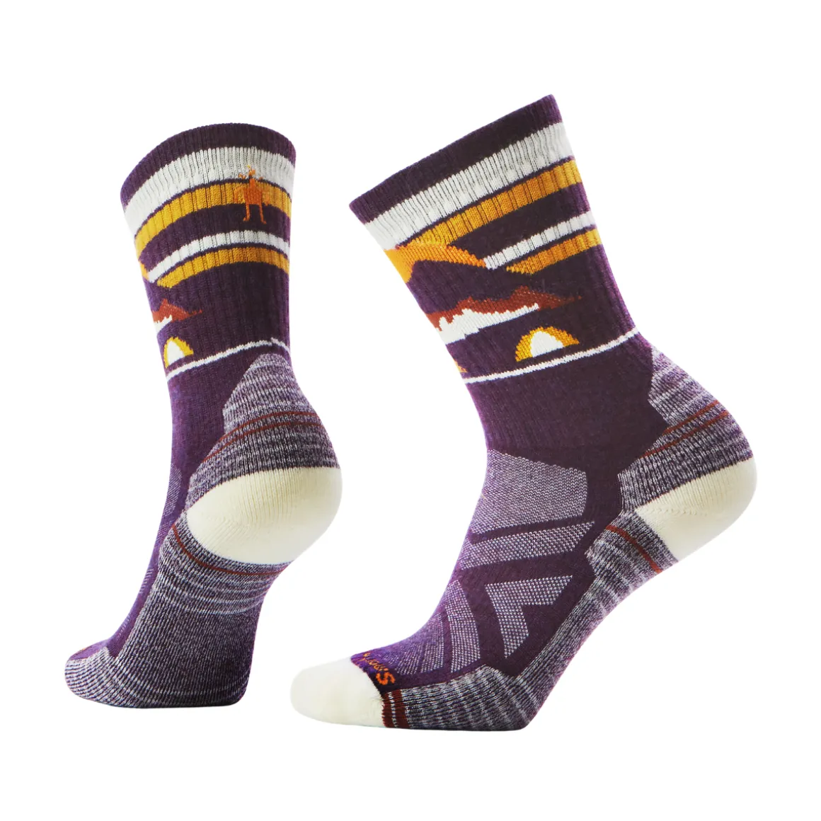 Smartwool Hike Light Cushion Mountain Moon Crew Vandresok, dame (Purple Iris)