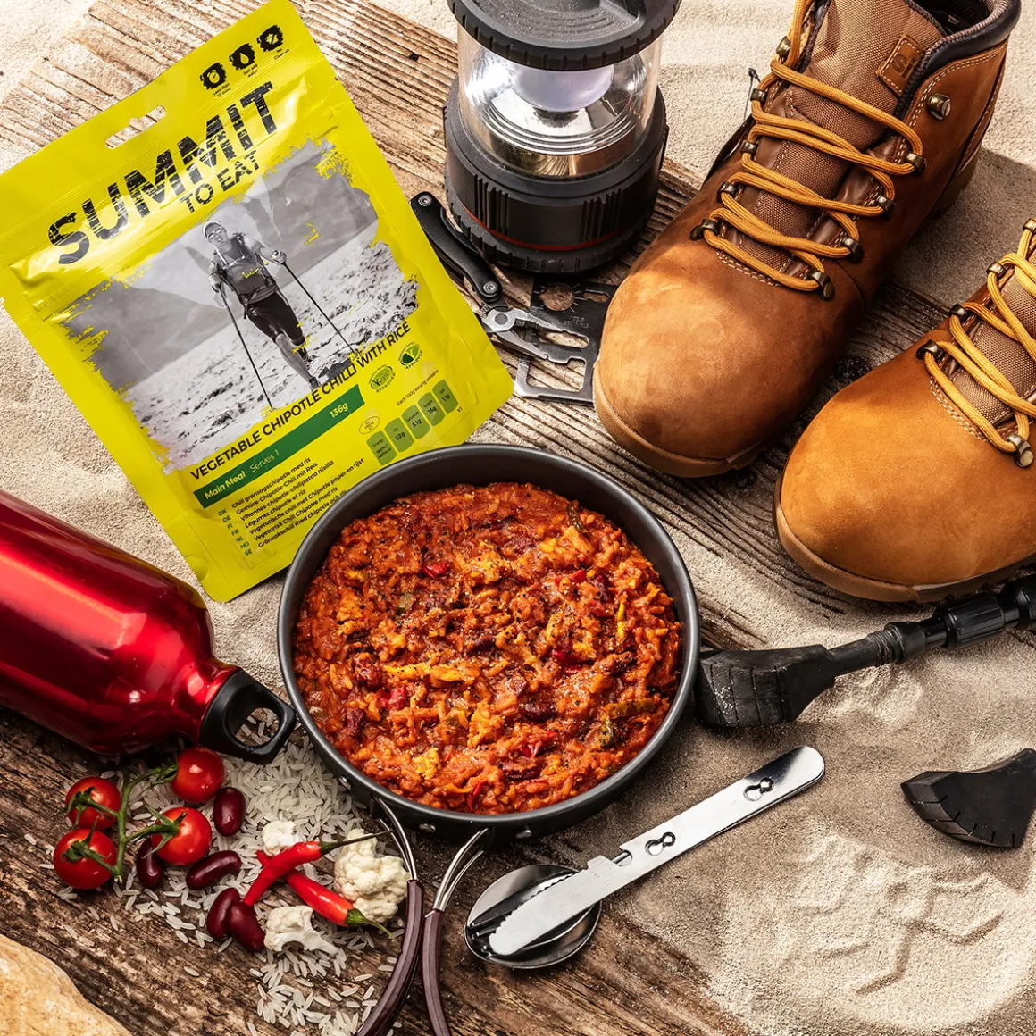 Summit to Eat Vegetable Chipotle Chilli with Rice / Vegetarisk Chipotle Chili med ris