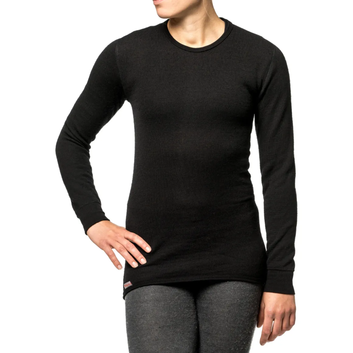 Woolpower Crewneck 200 uldundertrøje, unisex (Black)