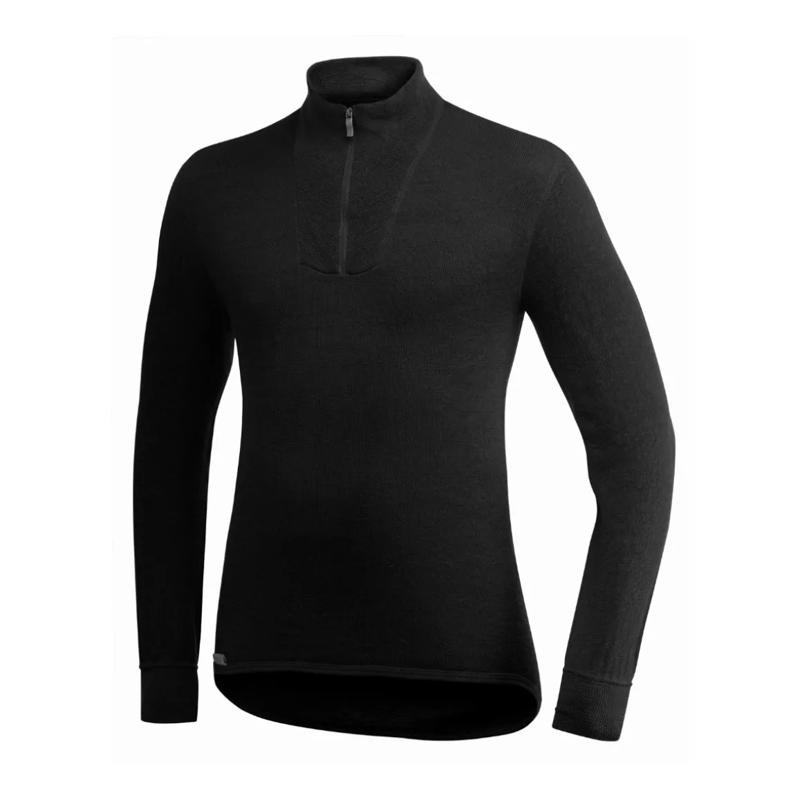 Woolpower Zip Turtleneck 200 uldundertrøje, unisex (Black)